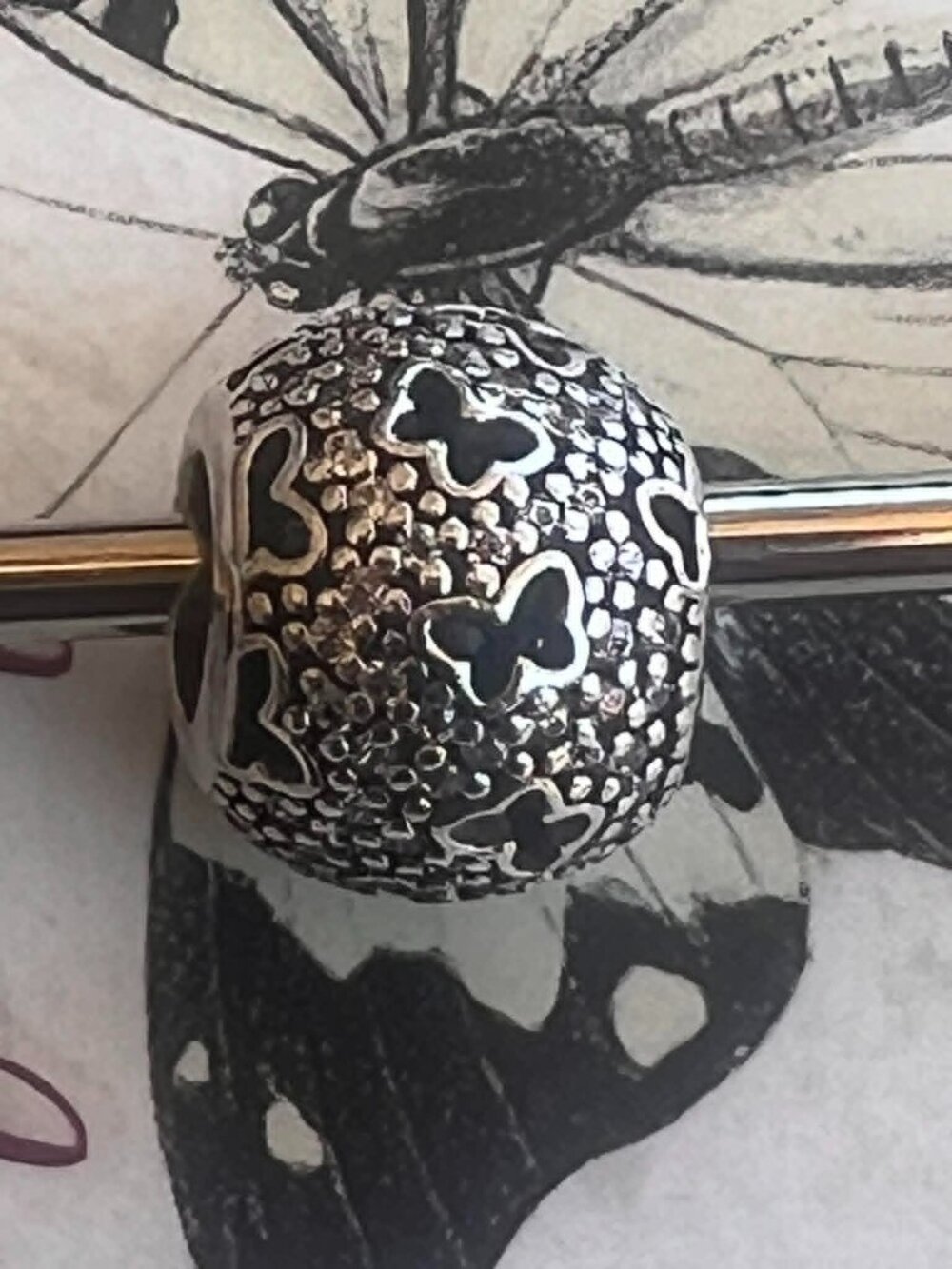 Authentic Pandora Fluttering Butterflies Charm #791482CZ